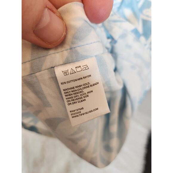 Tipsy Elves Mens Short Sleeve Hawaiian Floral Button Up Shirt Size XL - Picture 4 of 6